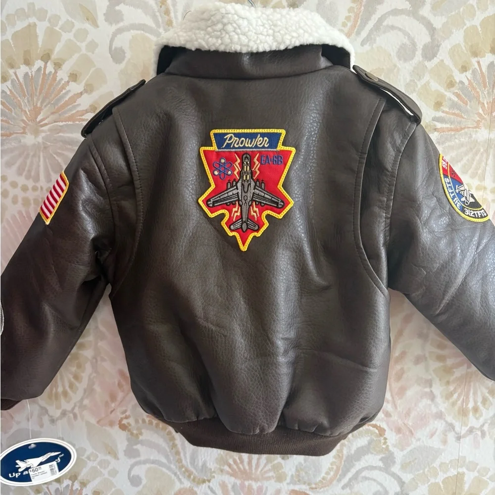 NWT Up and Away Children's Medium-Weight A-2 Bomber Jacket - Picture 7 of 9